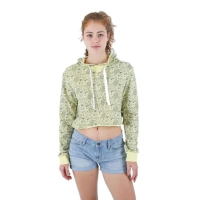 Image of Hurley Women&#039;s Oceancare Paisley Fleece Top Pullover Sweater, Orchid Petal, XS UK