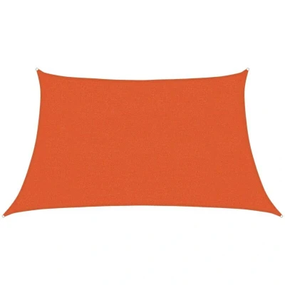 Image of vidaXL Sunshade Sail 160 g/m² Trapezium Orange 3/4x2 m HDPE