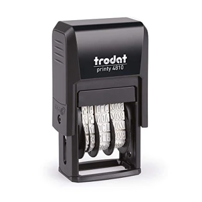 Image of Trodat Printy 4810 date stamp, month in letters, DUT, 3.8 mm, printing color black