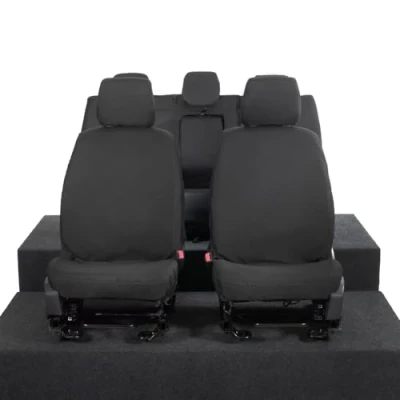 Image of My Van Seat Covers MVSC304B 305B Tailored Waterproof Front &amp; Rear Black To Fit Ford Ranger T6 Wildtrak 2016 2018