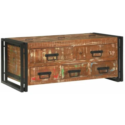 Image of vidaXL Coffee Table Brown 90 x 50 38 cm Solid reclaimed wood