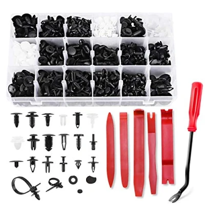 Image of Car Tool, 716 Pieces Mounting Clips, Universal Door Trim Bumper Trim, Plastic Clips Set with Disassembly Tools, Spongey Cushion and Cable Ties