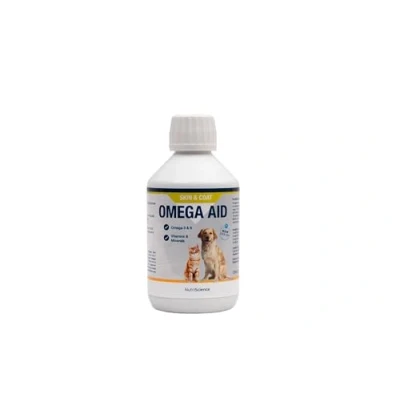 Image of Swedencare UK OmegaAid Omega 3 Supplement 250 ml for Dogs and Cats, Skin Coat