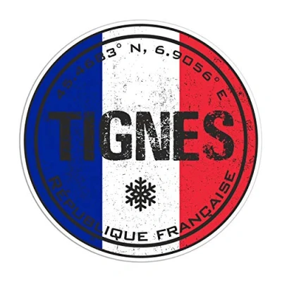 Image of 2 x 10cm Tignes France Fun Vinyl Stickers Travel Sticker Laptop Luggage #23140 (10cm Wide)