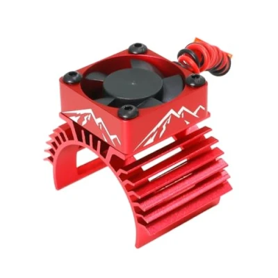 Image of Suoumwa 540 550 3650 3660 3674 Motor Heatsink Cooling Fan RC Car Radiator Heat Sink Cooler Fin Red