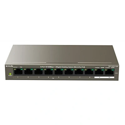 Image of Tenda TEF1109P 8 63W Port 10/100 PoE/2 Gigabit Switch, TEF1110P 102W