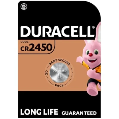 Image of Duracell CR 2450 Lithium 3 V Non rechargeable Battery