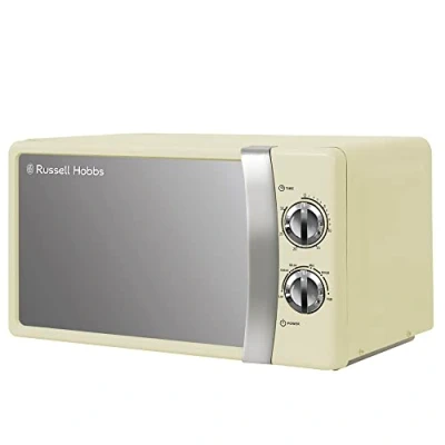 Image of Russell Hobbs RHMM701C 17 Litre 700 W Cream Solo Manual Microwave with 5 Power Levels, Ringer &amp; Timer, Defrost Setting, Easy Clean