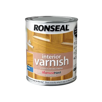 Image of Ronseal Interior Varnish Light Oak Satin 750ml