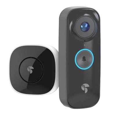 Image of TOUCAN Wireless Video Doorbell Pro with Chime RADAR Motion Detection, XL Recharable Battery, 2K QHD Recording 180 Ultra Wide View, Two Way Talk &amp; Siren Alarm