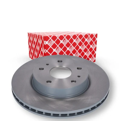 Image of 55311M55K01, 55311M65M00 Brake disc FEBI BILSTEIN 108614 Front Axle 280mm 22mm 5 Hole 114,3mm internally vented Coated SUZUKI: SX4 I Hatchback