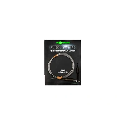 Image of Korda Dark Matter QC Hybrid Leadclip 1m Leader 30lb: Clear