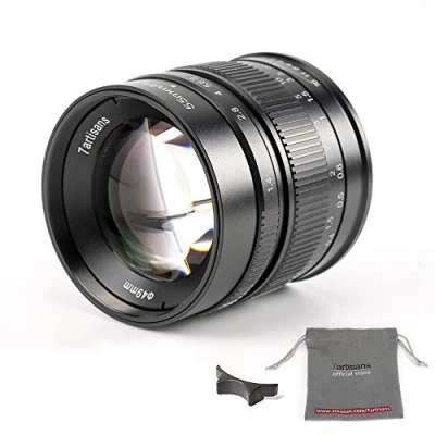 Image of 7artisans 55mm F1.4 APS C Manual Fixed Lens for Fuji X Mount Cameras Like A1 A10 A2 A3 AT M1 XM2 T1 T10 T2 T20 Pro1 Pro2 E1 E2 E2s (Black)
