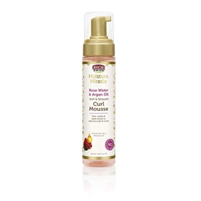Image of AFRICAN PRIDE Moisture Miracle Rose Water &amp; Argan Oil Soft Smooth Curl Mousse