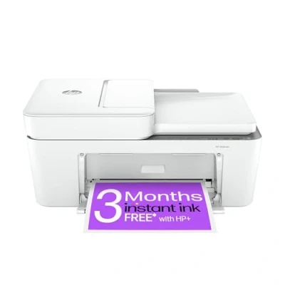 Image of HP DeskJet 4220e All in One Printer Perfect for Home Colour Wireless Print, Scan &amp; Copy, ADF 3 Months of Instant Ink Included Easy Setup Reliable Wi Fi Cement
