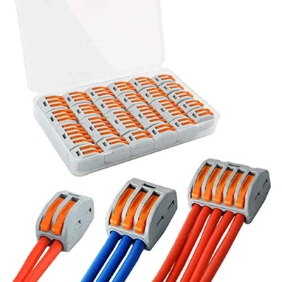 Image of QitinDasen 25Pcs Lever Nut Wire Connector Set, Conductor Compact (PCT 212/213/215)