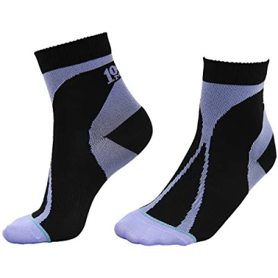 Image of 1000 Mile Lightweight Tactel Breathable Race Running Training Womens Sport Socks Black/Lilac (Small / 3 5.5UK) 1 Pair