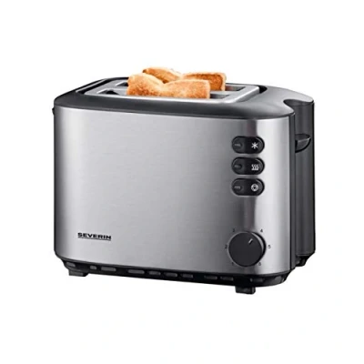 Image of Severin Autmatic toaster with 850 W of power 2514, brushed stainless steel black