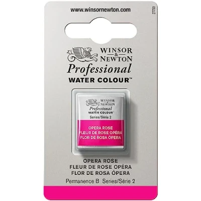 Image of Winsor &amp; Newton Professional Watercolour Paint High Brightness, Light Resistant, Archival Quality, Half Bucket, Opera Pink ROW