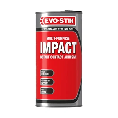 Image of EVO STIK Impact Adhesive, Multipurpose, High Strength Bonds Instantly on Contact, Fast Drying, 500ml Tin