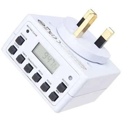 Image of STATUS Timer Switch 7 Day Digital Light White UK Plug S7DDT3