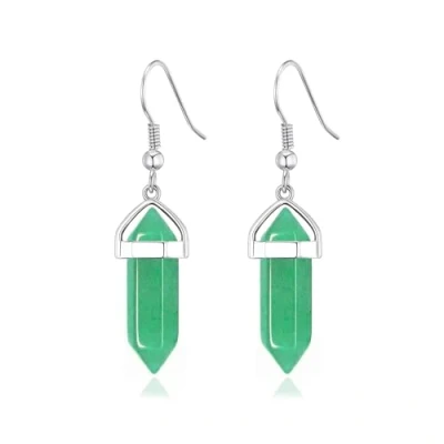 Image of Philip Jones Green Aventurine Gemstone Drop Earrings