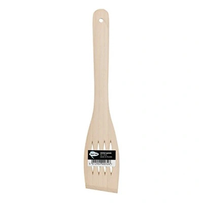 Image of Chef Aid Wooden Slotted Spatula, Crafted From Sensibly Sourecd Wood, Spatula for Cooking and Baking, Flip With Ease, Non Stick Friendly Kitchen Essential, Beige