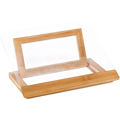Image of Lipper International 8815 Bamboo Wood and Acrylic Cookbook Holder, 12 1/2&quot; x 9 1/4&quot; 6 3/4&quot;