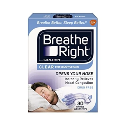 Image of Breathe Right Nasal Strips, Small/Medium, Clear, 30 Count