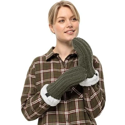 Image of Jack Wolfskin Women&#039;s Highloft Knit Mitten W Glove, Iceland Moss, S