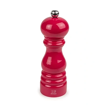 Image of PEUGEOT Paris 18cm Salt Mill rama Collection Classic Adjustment PEFC Certified Wood Made in France Candy Pink Color