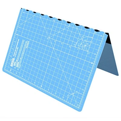 Image of ANSIO Craft Cutting Mat A3 Self Healing Foldable Quilting, Sewing, Scrapbooking, Fabric &amp; Papercraft Imperial 17 Inch x 11 Sky Blue