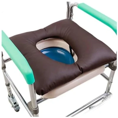 Image of BLUEZY Toilet Chair Anti Bedsore Cushions, PU Shower Seat Pad Thick Cotton Soft for Bedside Commode Cushion, Wheelchair A