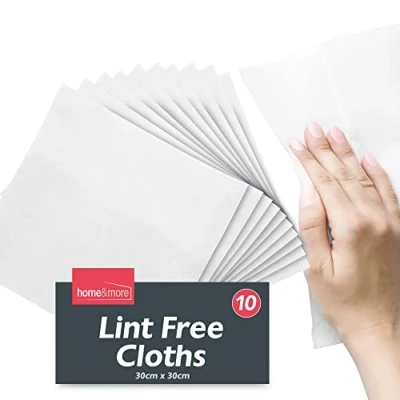 Image of 10pk Lint Free Cleaning Cloths for Oiling Wood, Screens, Reusable and Easy to Clean Cloth, Rags, Cleaning, Cloth