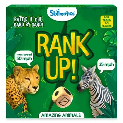 Image of Skillmatics Trump Card Game Rank Up Animals, Memory Game, Perfect for Boys, Girls, Kids, and Families Who Love Board Games, Travel Friendly, Gifts Ages 7, 8, 9