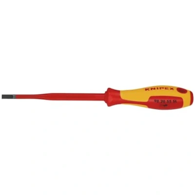 Image of KNIPEX 98 20 55 SL VDE Insulated Slotted Screwdriver, 5.5 x 100mm Slim