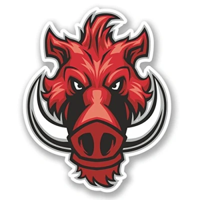 Image of 2 x 10cm/100mm Angry Wild Boar Hog Pig Vinyl Sticker Decal Laptop Travel Luggage Car Bike Sign Fun #4732