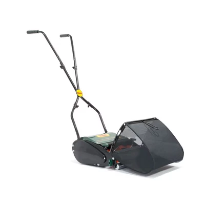 Image of Webb WEH12R Manual Hand Push Cylinder Lawnmower with Roller, Adjustable Cutting Heights, 30cm Width and 18L Collection Bag 3 Year Guarantee