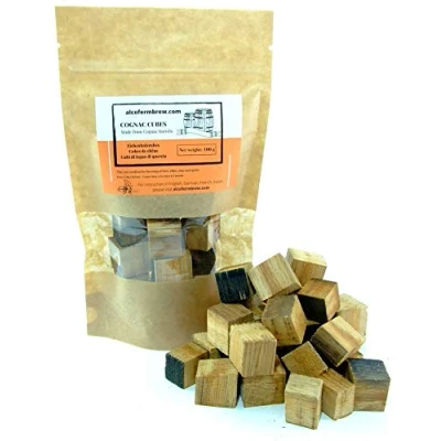 Image of AlcoFermBrew GOGNAC Oak CUBES 100g from emptied Barrels produced French Limousin Flavoring and Aging Wine, Beer