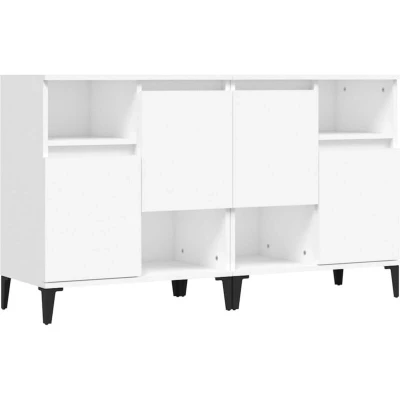 Image of vidaXL Sideboards 2 pcs White 60x35x70 cm Engineered Wood