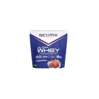 Image of SCI MX Ultra Whey Protein Muscle Building &amp; Recovery Powder with Naturally Occurring Glutamine Amino Acids Strawberry Flavour 2Kg (44 Servings)