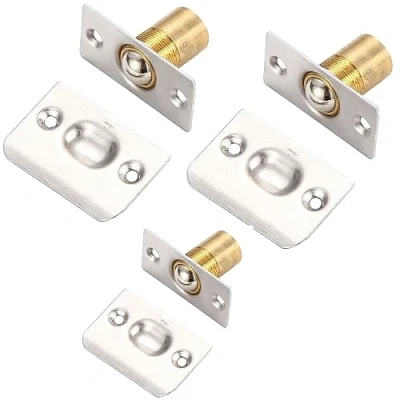 Image of 2 Pcs Ball Door Catches Stainless Steel Catch Adjustable Latch for Cabinet Closet and Doors Invisible Latches Random Color