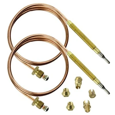 Image of Spares2go Universal Thermocouple Kit &amp; Fixings (1500mm, Pack of 2)
