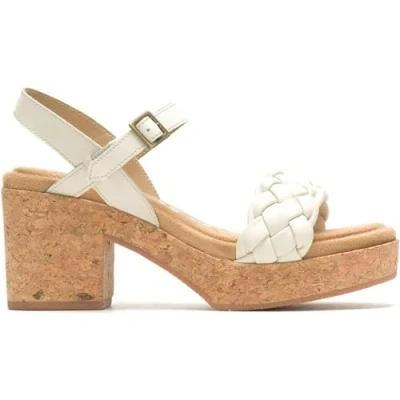 Image of Hush Puppies Women&#039;s Poppy Quarter Strap Sandal, White, 5 UK