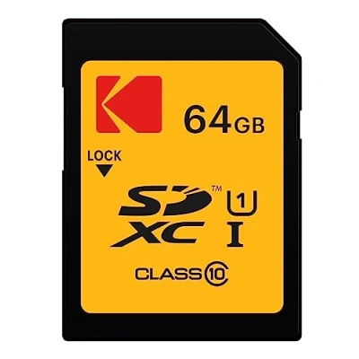 Image of Kodak SD Card 64GB UHS I U1 V10 SDHC/XC Memory Max Read Speed 85MB/s Write 25MB/s Full HD Video and Photos Storage