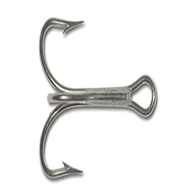 Image of Mustad 3551 Classic Treble Standard Strength Fishing Hooks Tackle for Equipment Comes in Bronz, Nickle, Gold, Blonde Red, [Size 12/0, Pack of 25], Duratin