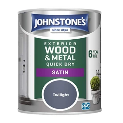 Image of Johnstone&#039;s Quick Dry Satin Twilight Finish Exterior Wood &amp; Metal Resistant to cracking peeling 6 years of life 12m2 Coverage per Litre 0.75 L