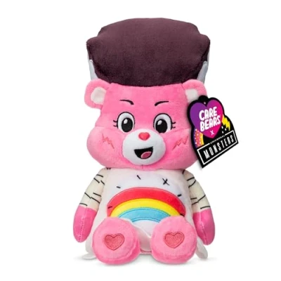 Image of Care Bears Basic Fun, Cheer as Bride of Frankenstein, Universal Monsters 22cm Plush, Cuddly Toys for Children, Cute teddy bear, Suitable Girls and Boys Ages 4+