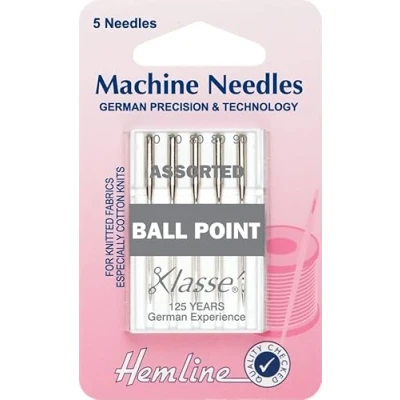 Image of Hemline Ball Point Universal Sewing Machine Needles per pack of 5