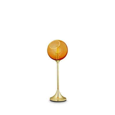 Image of DESIGN BY US Ballroom table lamp, amber, glass, mouth blown, dimmable.